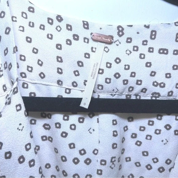 Free People White Boho Lace Up Maxi Modern Kimono Dress Size 0 - Picture 5 of 7